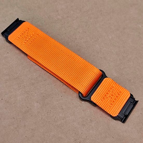 Нейлоновый ремешок Hemsut Rugged 26 мм для Garmin Fenix 7x 6x 5x, Tactix 7 Delta, Enduro 2, Instinct 2X быстросъемный (Оранжевый)