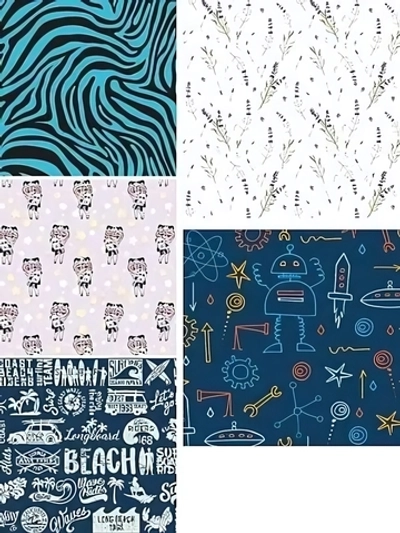 OPTIMA Упаковочная бумага На стиле В АССОРТИМЕНТЕ (70х100см, 1л, 5 дизайнов в шоубоксе) УБ-4462