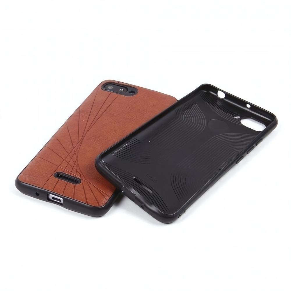 Чехол ТПУ под кожу для Xiaomi Redmi 6A, 011178 Светло-коричневый