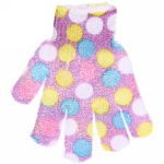 Мочалка-перчатка мягкая «Наслаждение - горошек», мягкая, цвет микс,16,5см (растягивается)