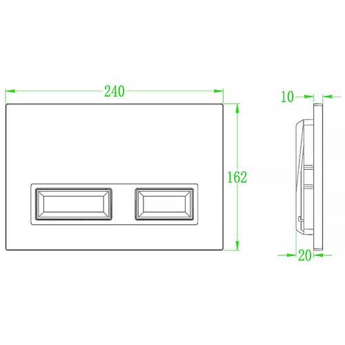 Кнопка смыва AZARIO NEW инфракрасный сенсор, механическая, хром глянцевый (AZ-008.02)