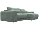 Диван угловой Лига-056 НПБ угол универсальный ВЕЛЮР BRUT 08 зеленый