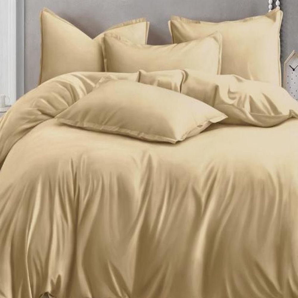 Комплект постельного белья "АВТ. 001-БЕЖЕВЫЙ", сатин, 100% хлопок, Россия. Пододеяльник на молнии!!!