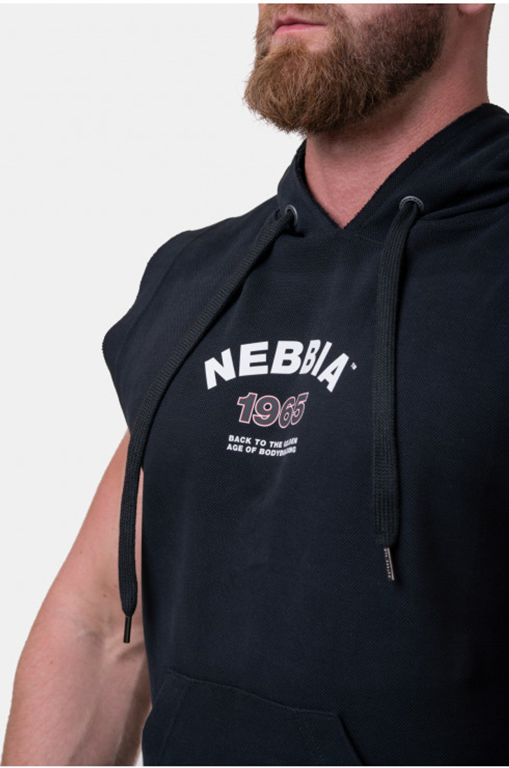 Мужская футболка Nebbia Golden Era ragtop hoodie 197 black