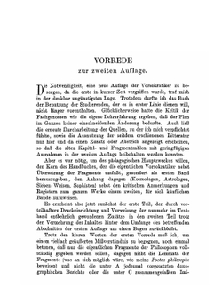 Die Fragmente der Vorsokratiker. Band 1 | H. Diels