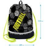 Мешок для обуви 1 отделение Berlingo "Football or nothing", 510*400мм, расшир. дно, светоотражающая лента, карман на молнии