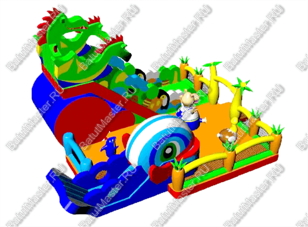 Надувной батут "Змей Горыныч и друзья"