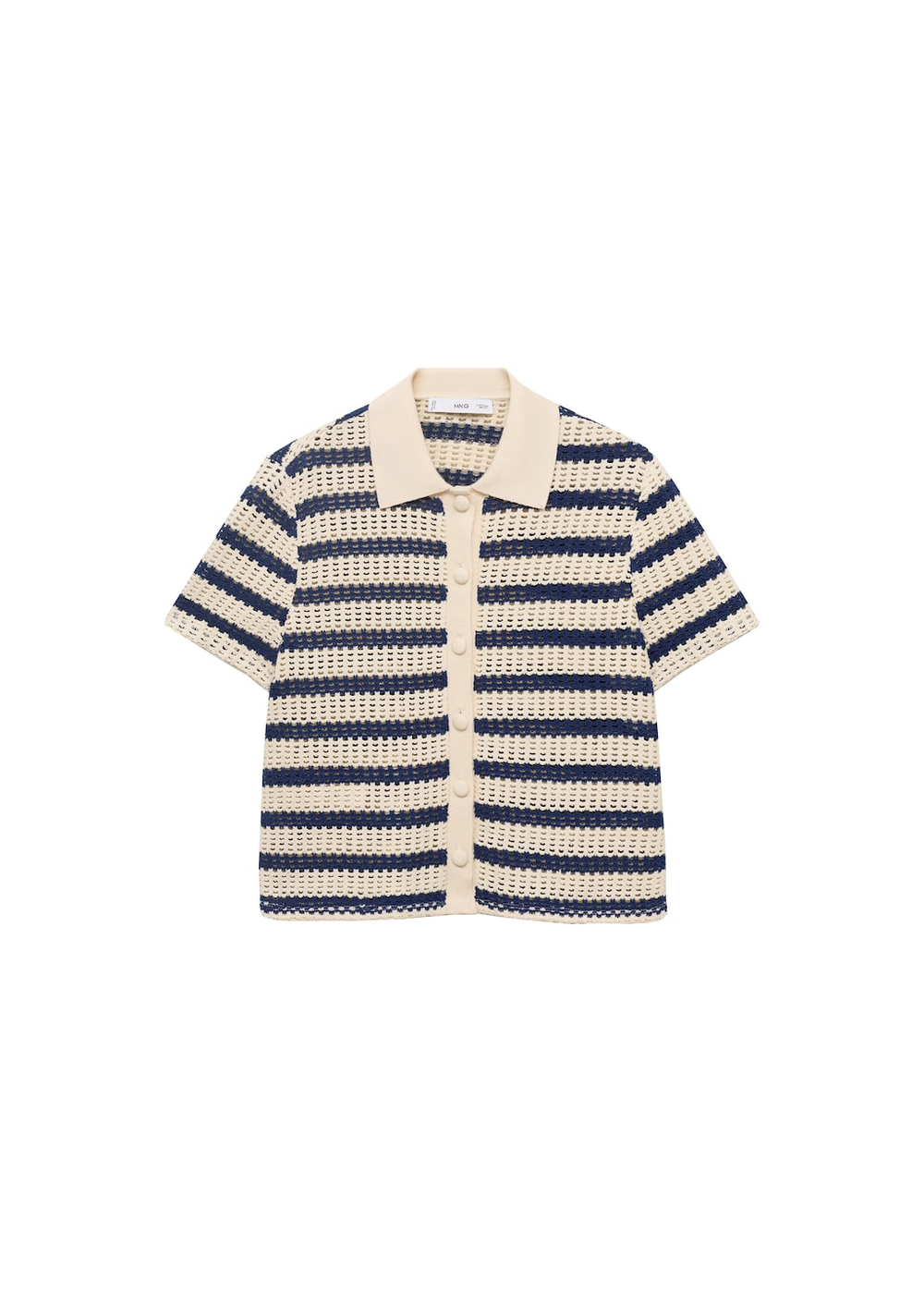 Кардиган в полоску с короткими рукавами