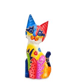 Decor and Gift 99-457-01 Статуэтка «Кошка» 20 см (албезия, о.Бали)