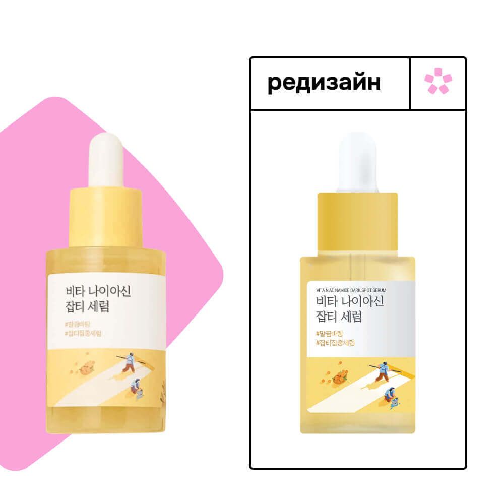 Осветляющая капсульная сыворотка с ниацинамидом Round Lab Vita Niacinamide Dark Spot Serum 30 мл