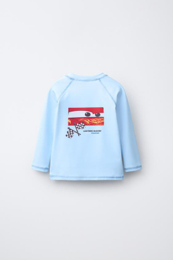 ZARA ФУТБОЛКА ДЛЯ ПЛАВАНИЯ CARS RAYO MCQUEEN © DISNEY, СИНИЙ