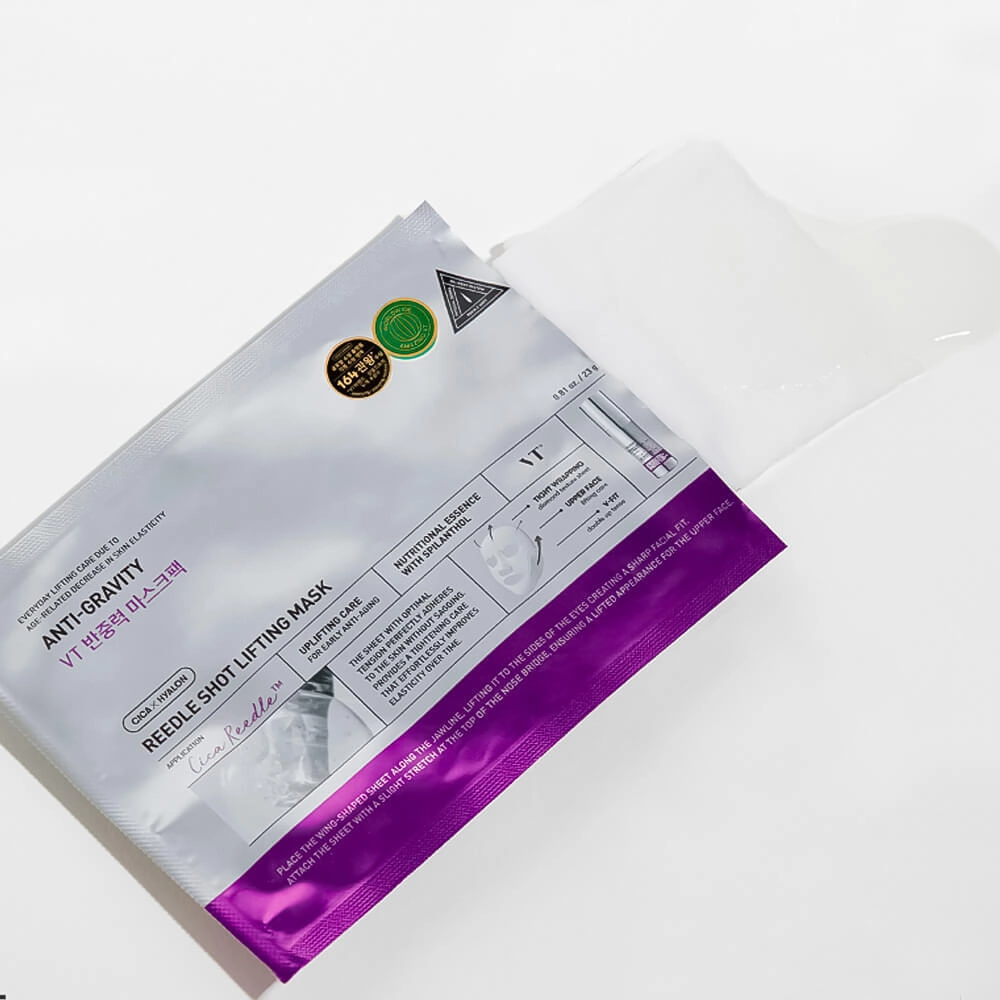 Тканевая лифтинг-маска для овала лица с микроиглами VT Cosmetics Reedle Shot Lifting Mask 23 г