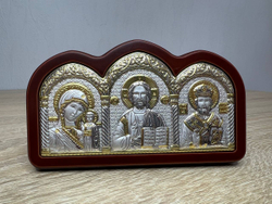 Спаситель, Казанская БМ, Николай Чудотворец, триптих, 65х115