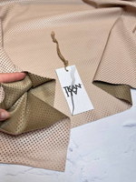 Перфорированная эко-кожа (100%полиуретан/основа полиэстер, Пудровый ренессанс, 145, 210 гр/м2)