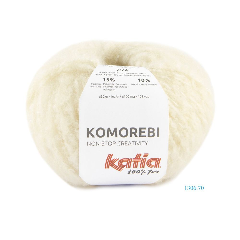 Пряжа для вязания Katia  50% шерсть 25% хлопок 15% полиамид 10% мохер