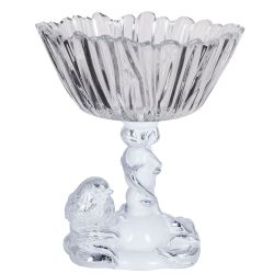 Фруктовница Зарничка Свитти Белая с чашей из стекла