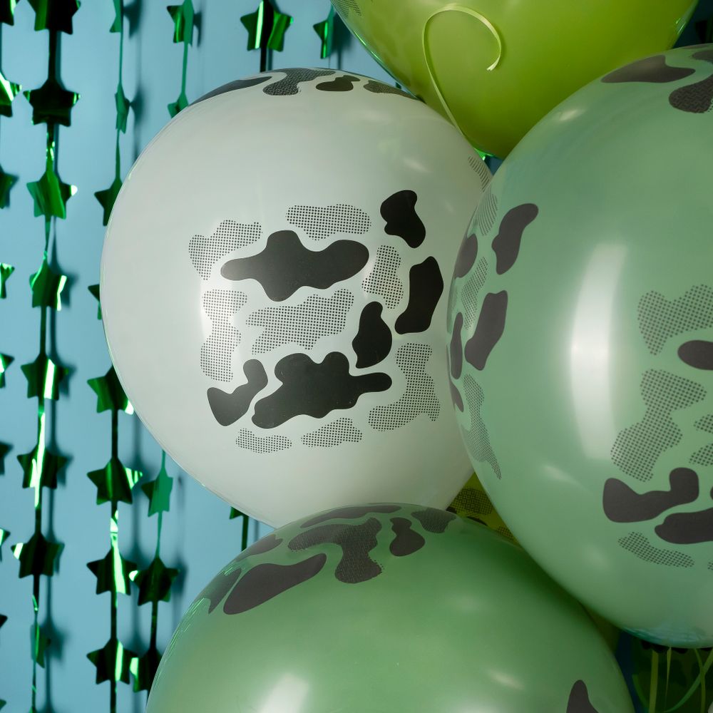 Шар (12''/30 см) Камуфляж, Ассорти, пастель, 5 ст, 25 шт.