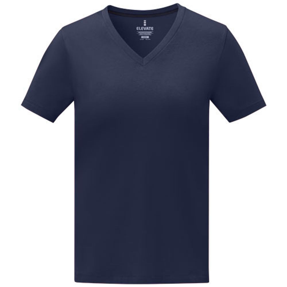 Somoto Женская футболка с коротким рукавом и V-образным вырезом