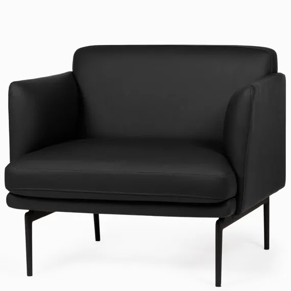Кресло Bisq, черная кожа