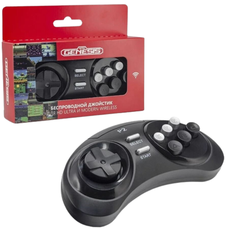 Retro Genesis Controller 16 Bit джойстик беспроводной для HD Ultra, P2
