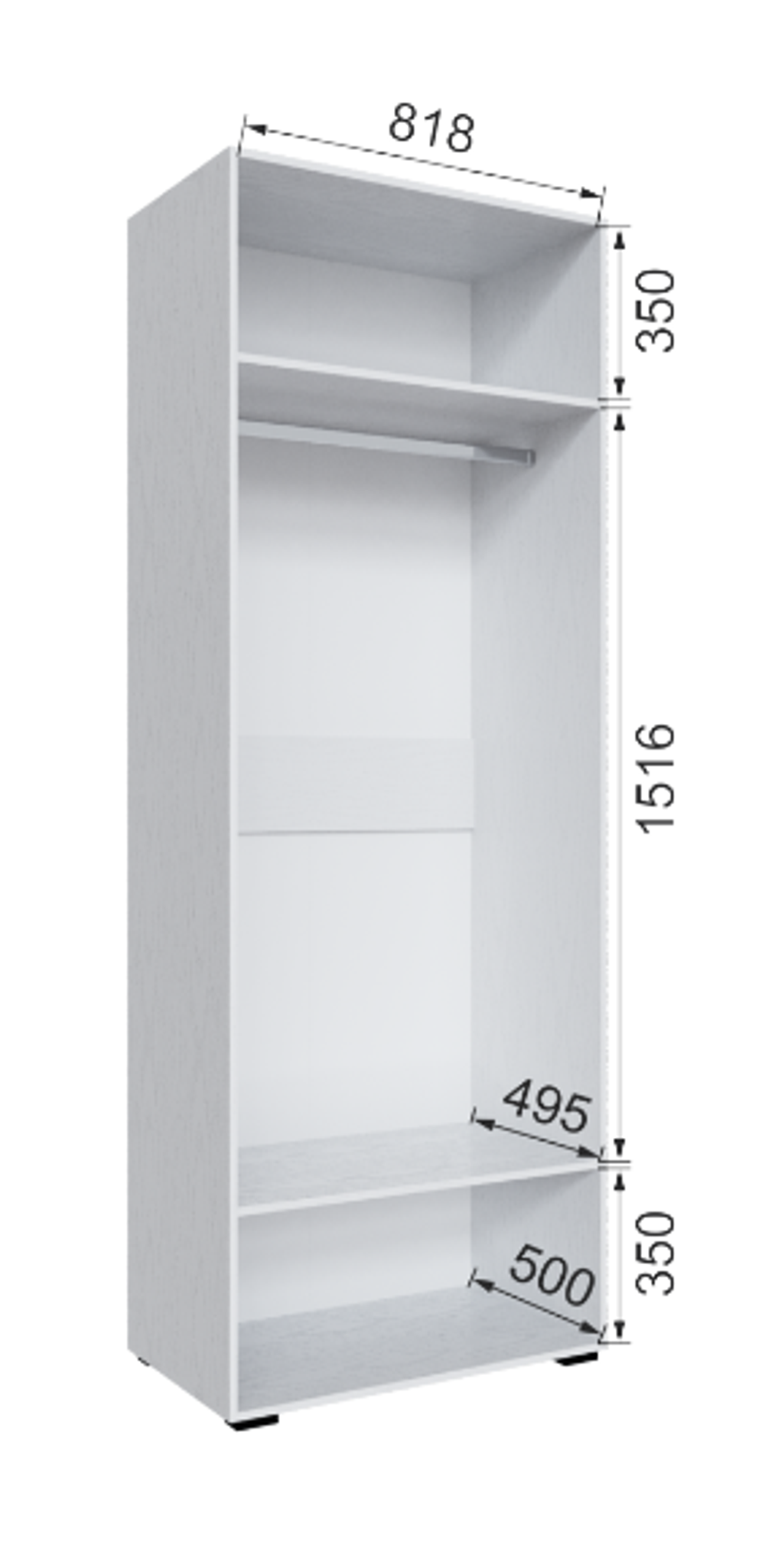 Шкаф с зеркалом Бруклин 85Ш