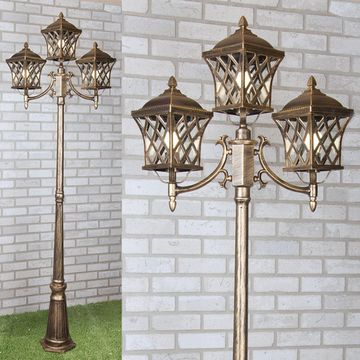 Светильник уличный Cassiopeya F/3 чёрное золото Elektrostandard