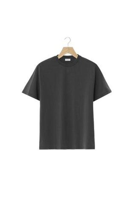 ZARA ФУТБОЛКА MEDIUM WEIGHT КЛАССИЧЕСКОГО КРОЯ ORIGINS, УГОЛЬНЫЙ