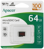 Карта памяти Apacer microSDXC AP64GMCSX10UB-RA 64 Гб