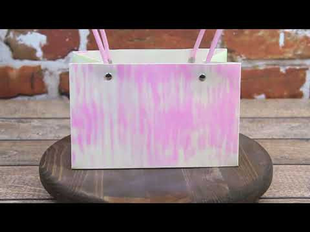 Пакет подарочный 19х12х10.5см Ваза для цветов "Перламутр" (Розовый)