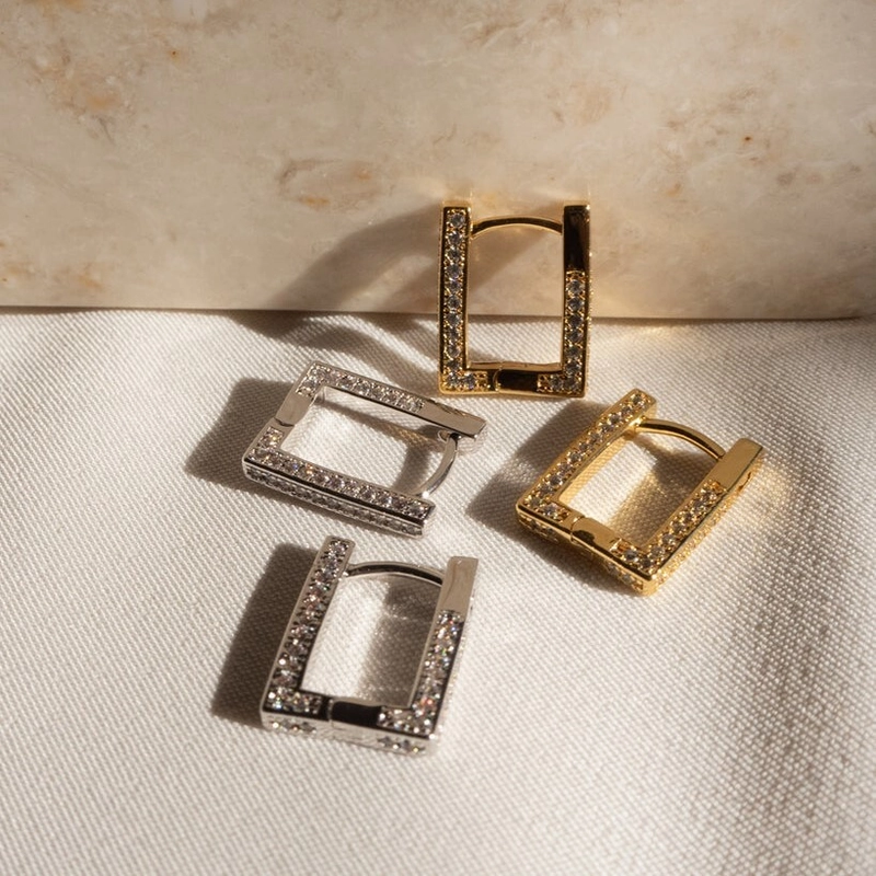 Серьги Блестящий Мини Боксер – Серебро