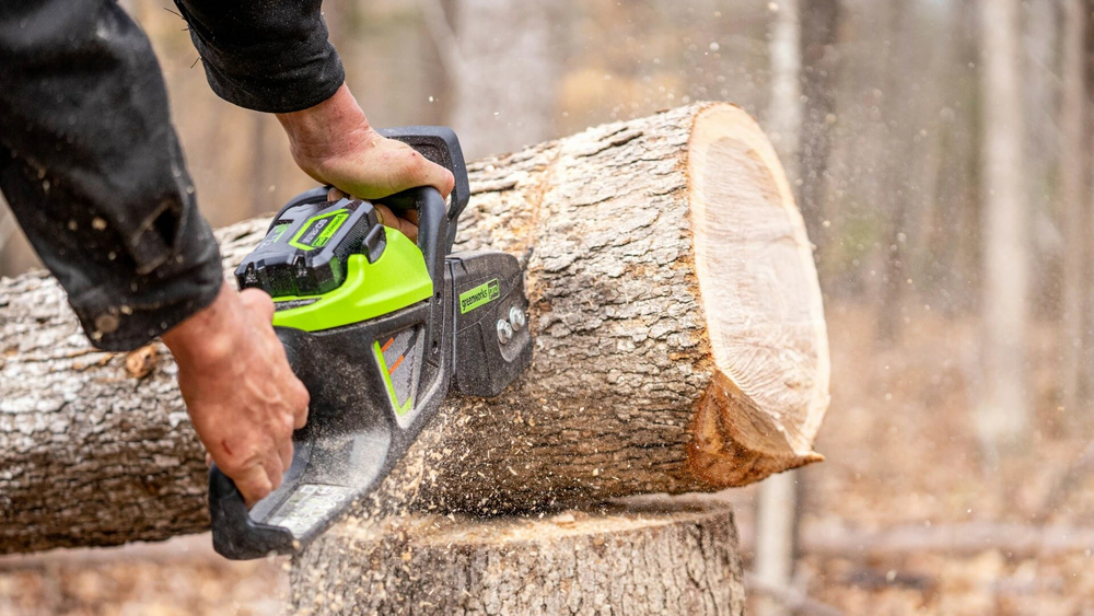 Цепная пила аккумуляторная GreenWorks GD60CS25, 60V, 40 см, бесщеточная, 2500 Вт, без АКБ и ЗУ (2008907)