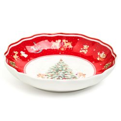 БЛЮДО LEFARD "С НОВЫМ ГОДОМ!" 16*3,5 СМ КРАСНОЕ (КОР=24ШТ.)