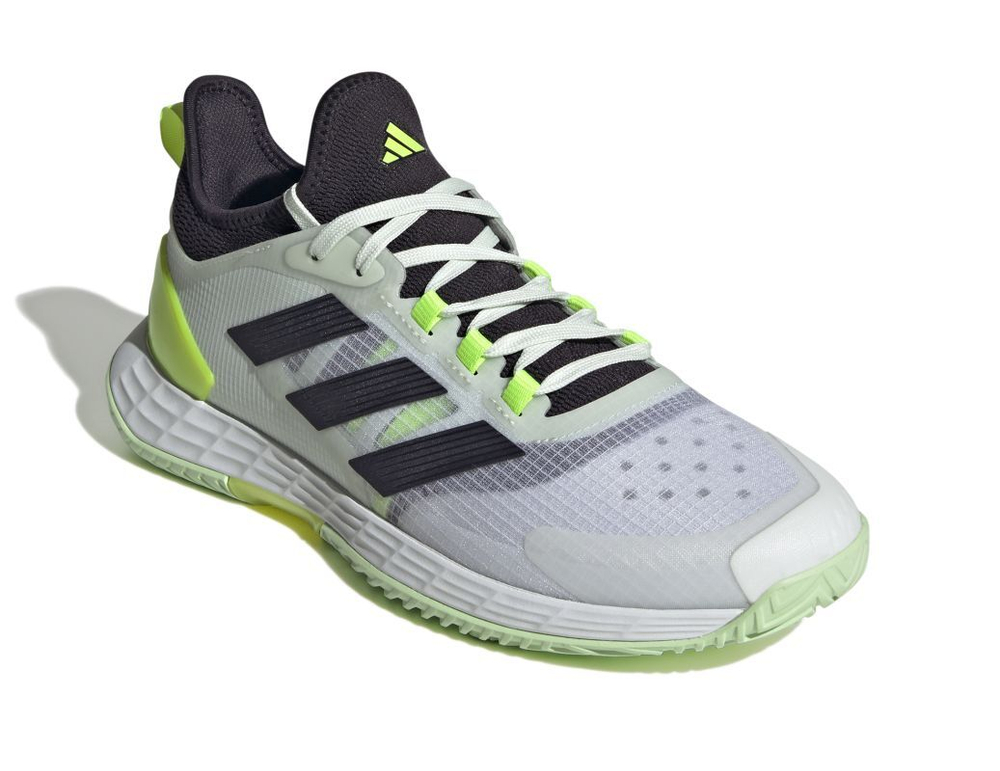 Мужские кроссовки теннисные Adidas Adizero Ubersonic 4.1 M - cloud white/aurora black/ lucid lemon