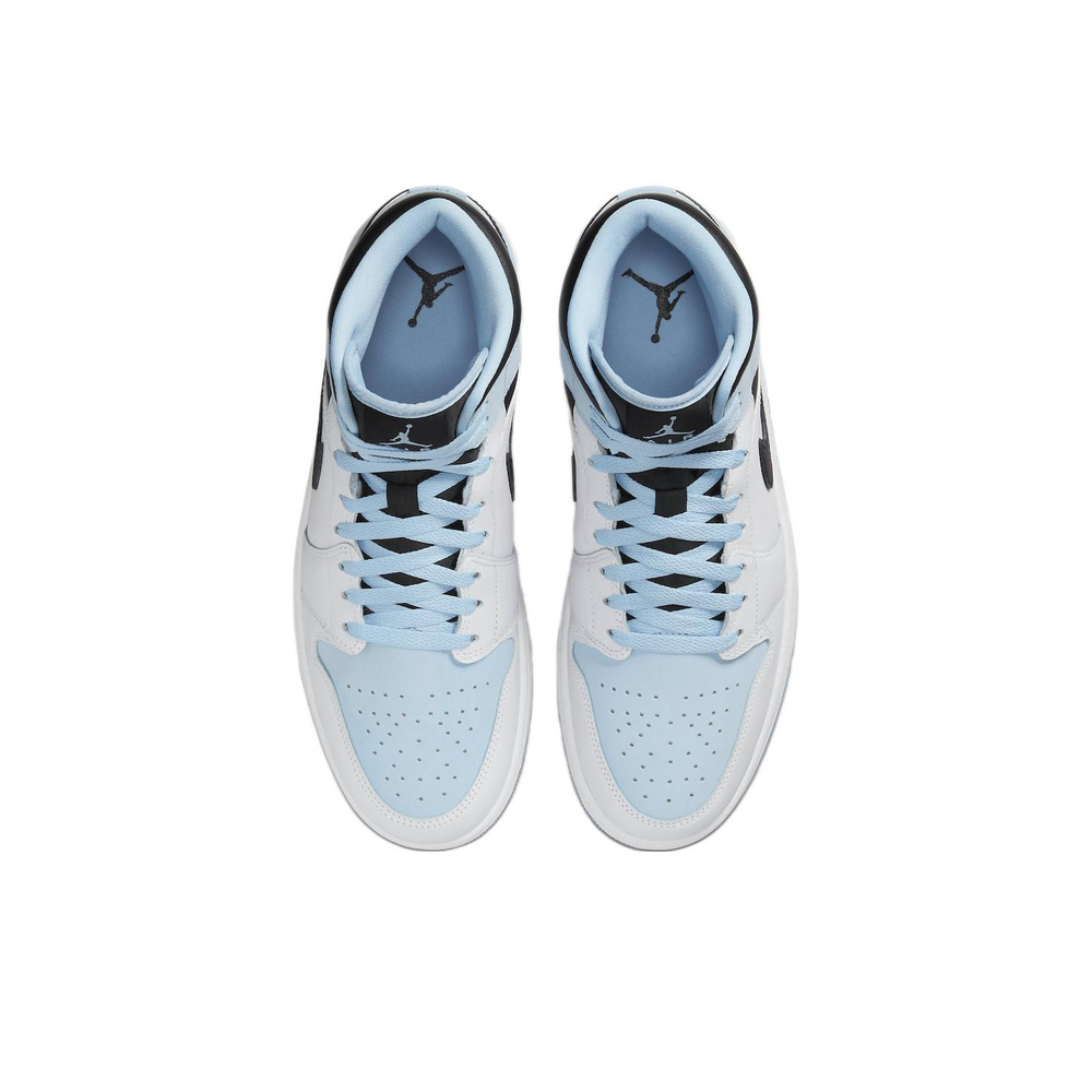 Кроссовки Air Jordan 1 Mid White Ice Blue
