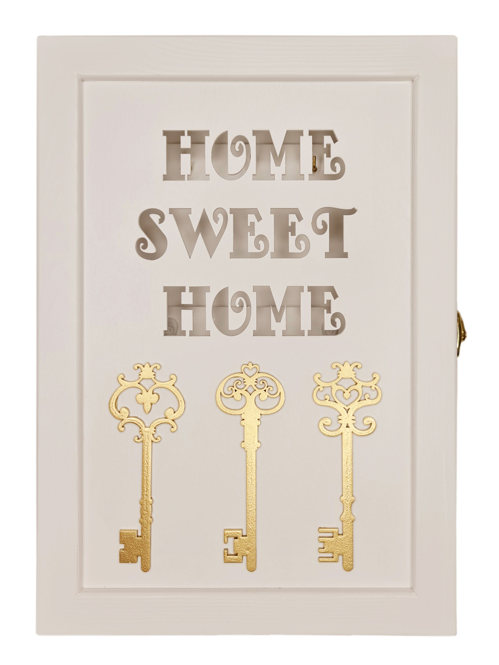 Ключница настенная "Прованс" 34*24*7см, из массива дерева с резной дверцей