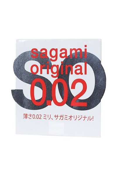 Ультратонкий презерватив Sagami Original 0.02 - 1 шт. (Цвет: прозрачный)