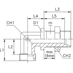 Соединение PD90 DS16 M24х1.5 (корпус) нерж.