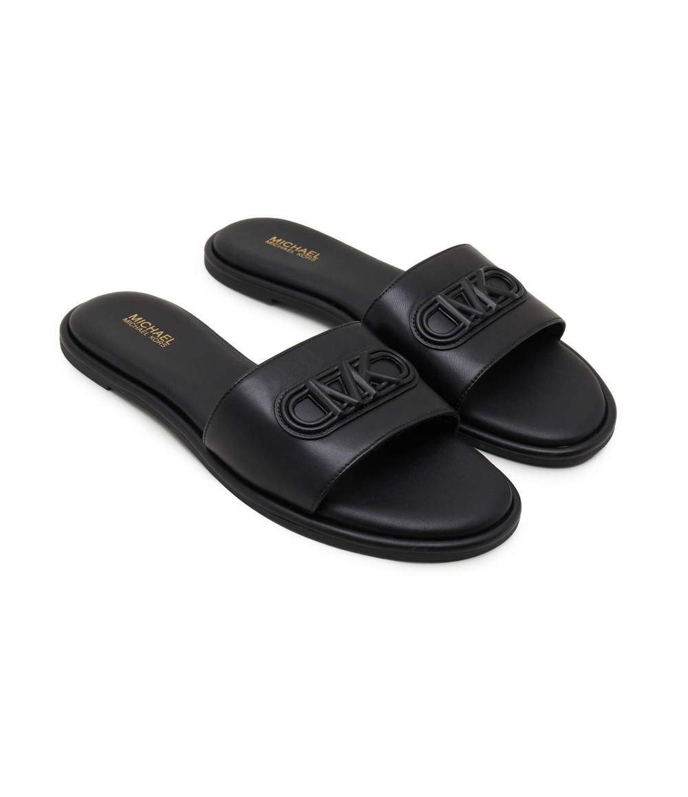 Шлепанцы кожаные saylor Michael Kors - черный(40H3SYFA1L)
