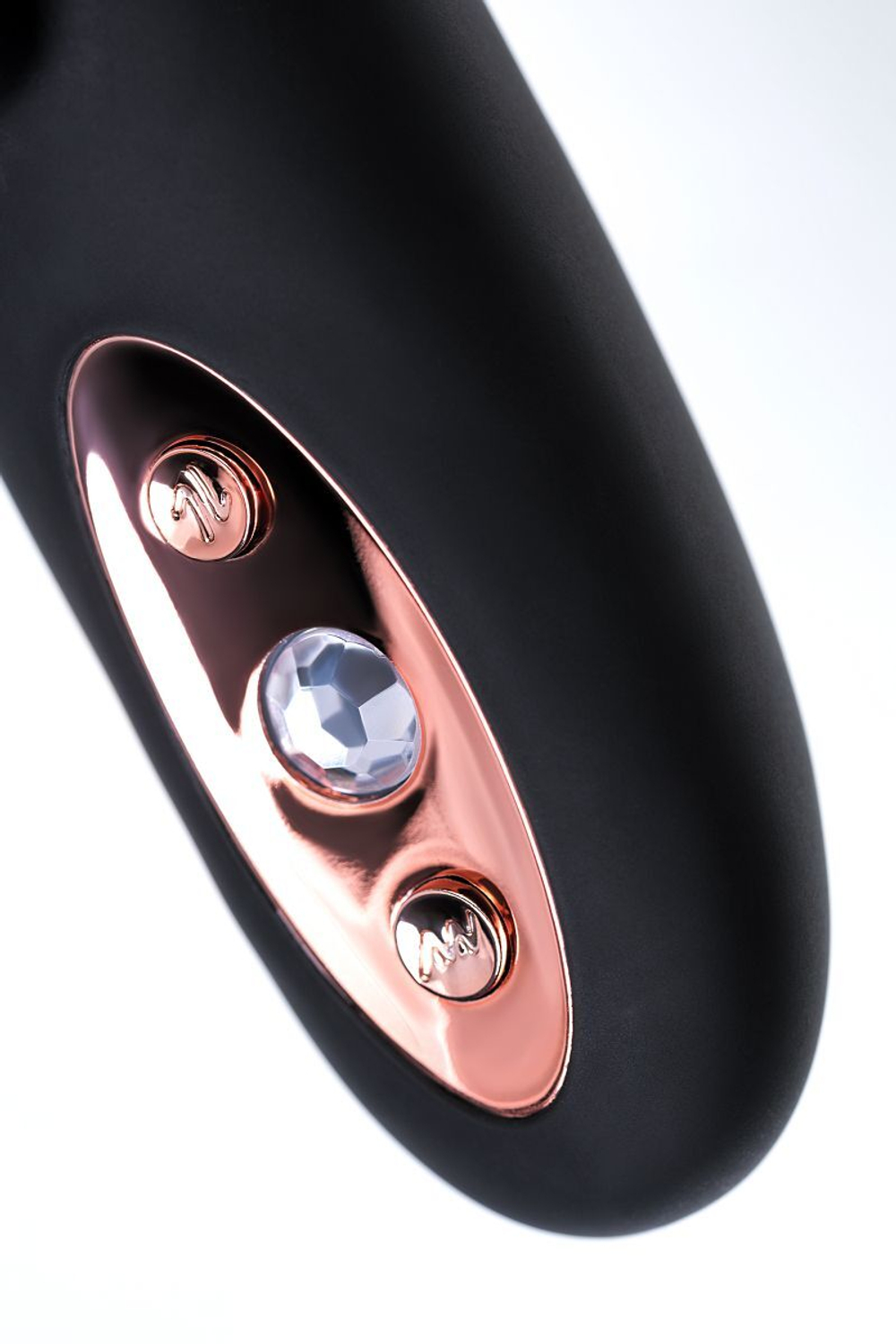 Черный вибратор-кролик с движущимися шариками