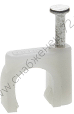 ЗУБР СД-К 5 мм, круглая скоба-держатель с оцинкованным гвоздем, 50 шт, Профессионал (45111-05)