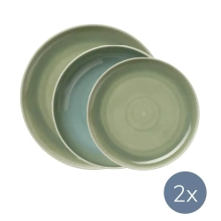 ASA - Набор тарелок Saisons Agave на 2 персоны / артикул   27161200 + 27231200 + 27141200   / GTIN