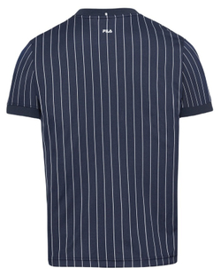 Мужское поло теннисное Fila T-Shirt Stripes Button M - peacoat blue/white
