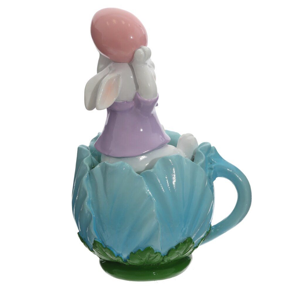 GAEM Фигурка декоративная "Заяц в чашке", L9 W7,5 H14 см