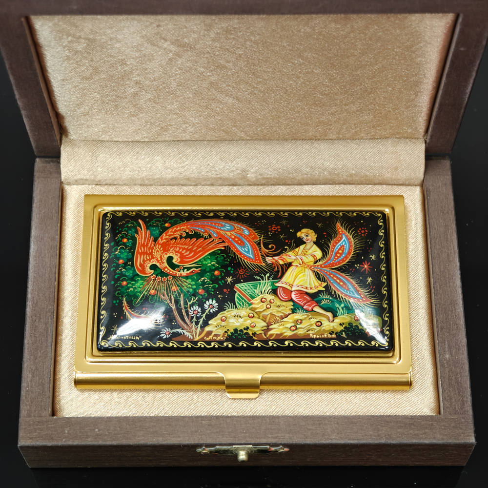 Визитница "Иван-царевич и Жар-птица" (роспись Палех)
