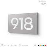 Номер на дверь 918, табличка на дверь для офиса, квартиры, кабинета, аудитории, склада, серая 120х70 мм, Айдентика Технолоджи