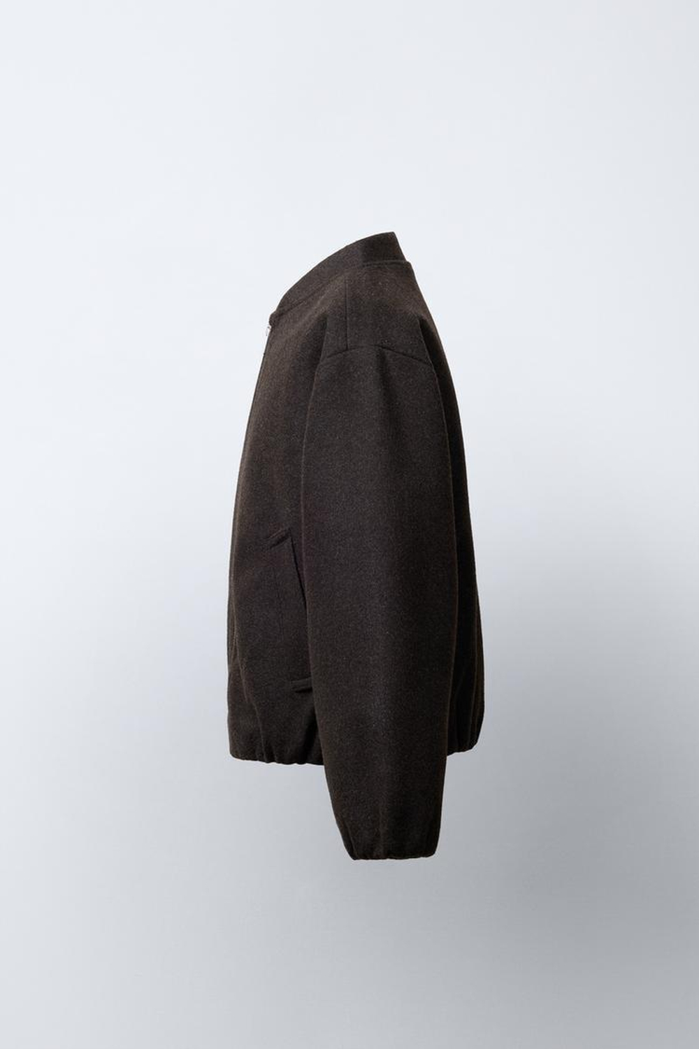 ZARA МЯГКАЯ КУРТКА-БОМБЕР, КОРИЧНЕВЫЙ