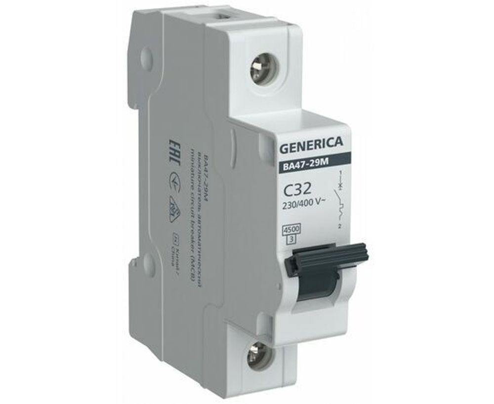 Авт. выкл. ВА47-29М 1P 10А 4,5кА C GENERICA
