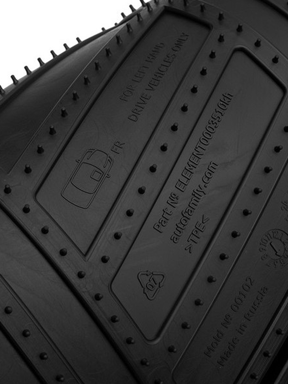 Коврики в салон для универсальные, 4 шт. (противоскользящие шипы, повышенная износостойкость, Повышенная устойчивость) ELEMENT0003510K