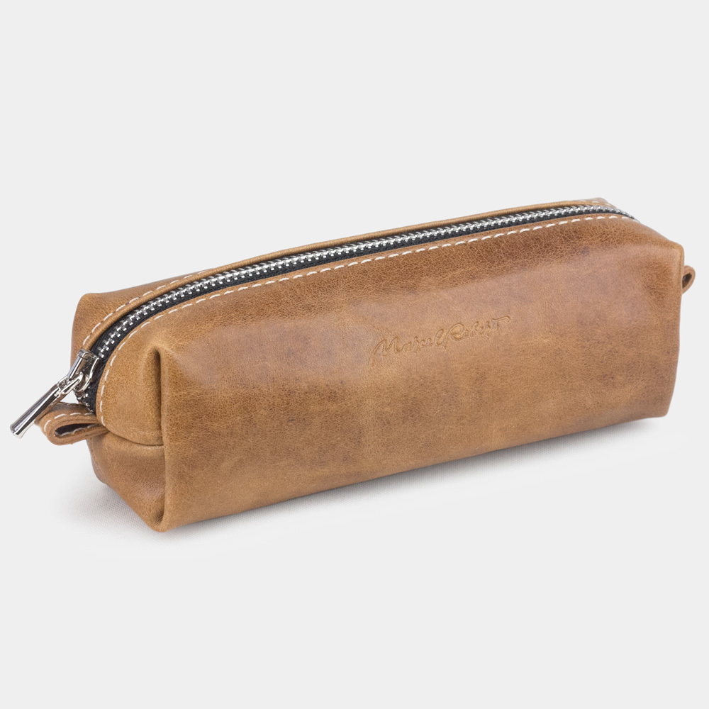 Ключница кожаная Cofre бежевого цвета винтаж