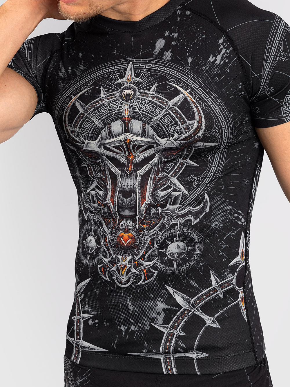 Рашгард Venum Gladiator 5.0 Black/Silver S/S